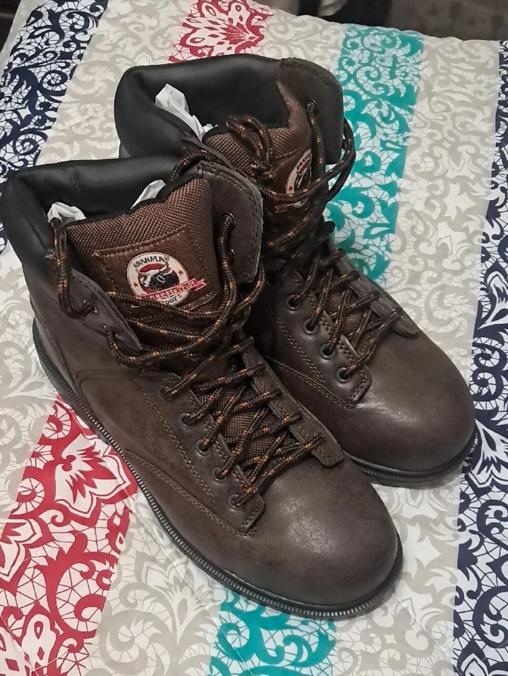 Brahma Black Box with Red Logo and Brown Boot Image